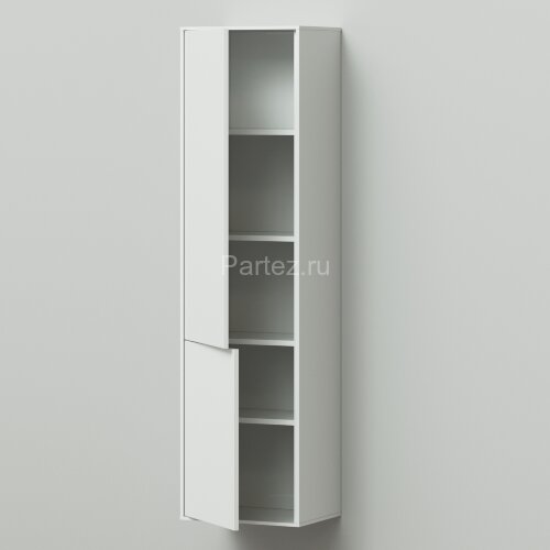 Пенал подвесной Итана Roberto 40 (400х350х1550) правый, белый глянец