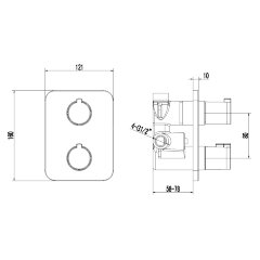 Смеситель Lemark Yeti LM7847C для ванны и душа, встраиваемый
