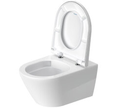 Унитаз подвесной Duravit D-Neo Rimless с креплением Durafix, сиденье микролифт, белый (45770900A1)