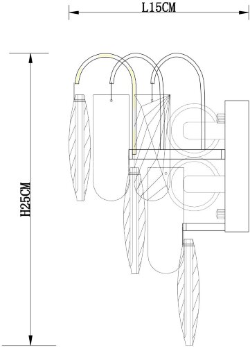 Бра Arte Lamp A2719AP-2GO
