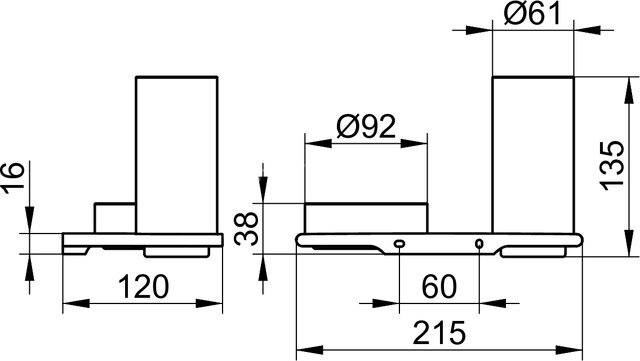 Двойной держатель стакана и чаши для мелочей Keuco Edition 400 , хром (11554019000)