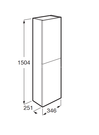 THE GAP Шкаф-колонна, белый глянец