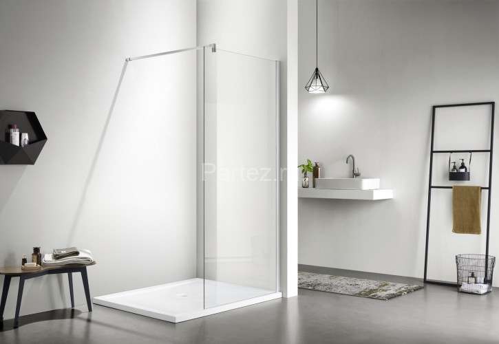 Душевая перегородка Azario CHICAGO Walk-in 1200x1950 прозрачное стекло 8 мм, цвет профиля серебро (AZ-NAR6310 1200)