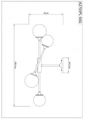 Потолочная люстра Arte Lamp A2703PL-6SG