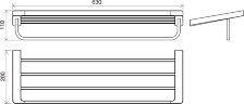 Полка с полотенцедержателем Ravak 10° хром (X07P327)
