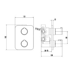Смеситель Lemark Yeti LM7848C для ванны и душа, встраиваемый