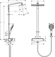 27112000 Raindance Select Raindance Select 360 Showerpipe, ½’