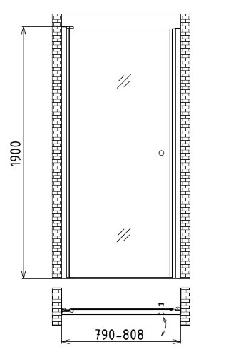 Душевая дверь Gemy New Rockcoco S03190A