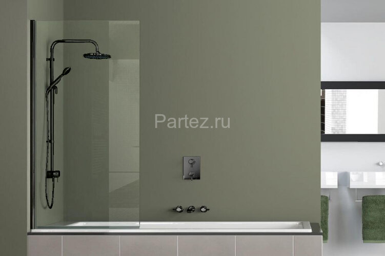 Шторка для ванны Azario Merrit 80х140 цвет профиля черный (AZ-NF6211-1 800 BLACK)