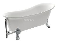 Ванна акриловая AZARIO CARDIFF 1700x760x800 свободностоящая, в комплекте с сифоном и металлическими 