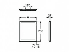 Зеркало Roca IRIDIA 800х700 мм, подсветка, антизапотевание (7.8123.4.100.0)