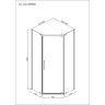 Душевое ограждение Loranto NEO 90x90x195 прозрачное закаленное стекло 8 мм, Easy clean, профиль серебро, без поддона (CS-22108)