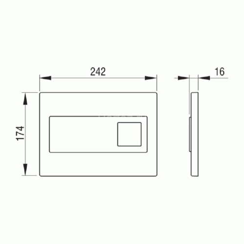 Кнопка смыва Pestan DIAMOND, белый (40006365)