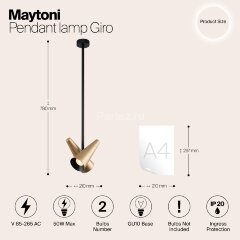 Потолочная люстра Maytoni MOD095PL-02BS