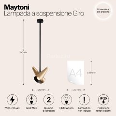 Потолочная люстра Maytoni MOD095PL-02BS