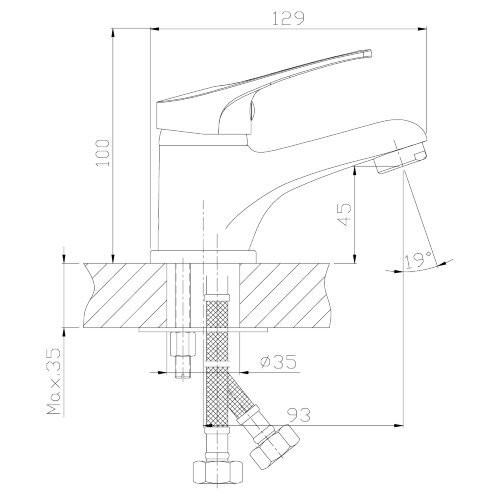 Смеситель Rossinka B35-11 для раковины