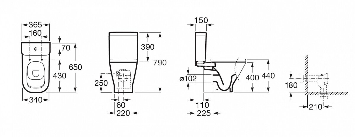 Бачок GAP, нижн подвод, 4,5/3л.