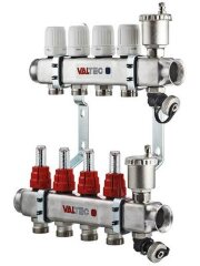 Коллекторная группа НЕРЖ. с расходомерами в сборе 1&quot;х10х3/4&quot;EK VALTEC