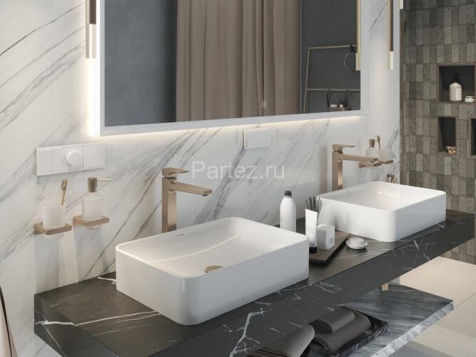 Раковина - чаша Hansgrohe Xuniva Q 550x450x175 накладная, белый (60168450)