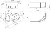 Ванна акриловая Ravak ROSA 160x95 правая белая