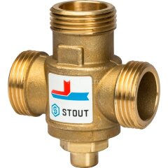 Термостатический смесительный клапан G 1&quot;1/2M-G 1&quot;1/2F-G 1&quot;M 70°С Stout