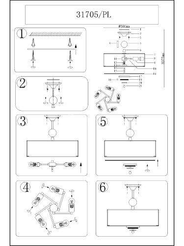 Потолочная люстра Newport 31705/PL