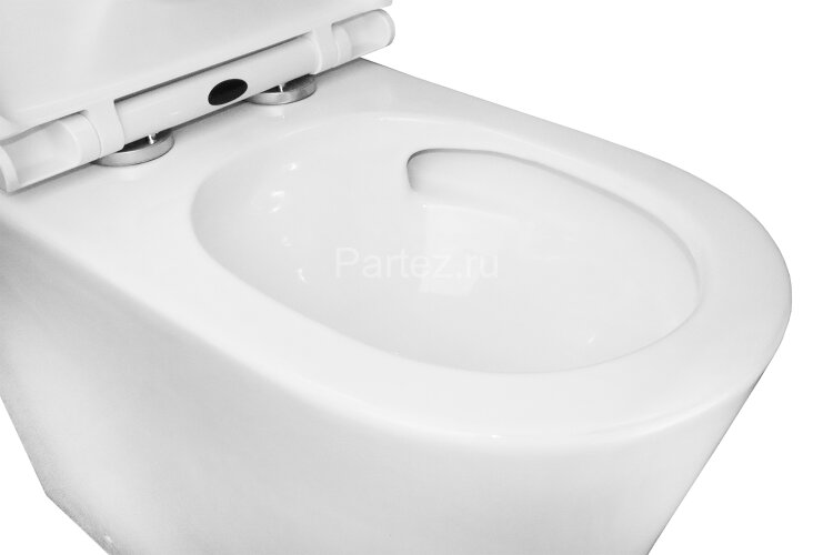 Унитаз-моноблок Azario Scala 360х690х790 безободковый, слив "Торнадо", с быстросъемным сиденьем микр