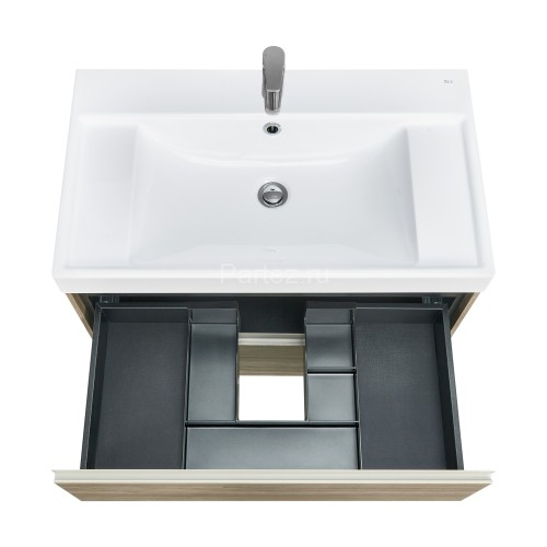 Тумба под раковину Roca Ona 800 подвесная, 2 ящика, темный вяз (A857630511)