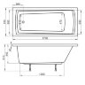 Ванна акриловая Ravak DOMINO PLUS 170х75 белая (C631R00000)