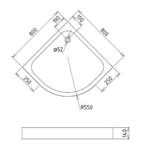 Душевой поддон Gemy ST06T