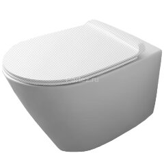 Унитаз подвесной Simas Gambassi 375х565х340 безободковый, с креплением F85, белый (GA18bi)