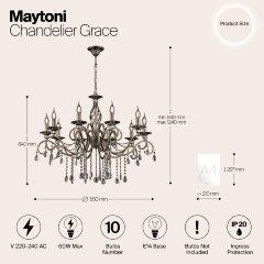 Подвесная люстра Maytoni RC247-PL-10-R