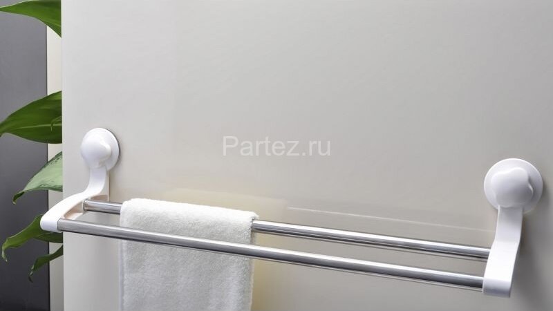 Полотенцедержатель Fixsen Grampus трубчатый двойной 55 см, белый (GR-7078)