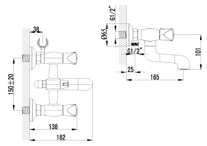 Смеситель для ванны Lemark Pallada LM2610C
