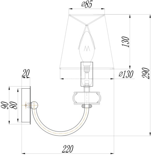 Бра Maytoni ARM006WL-01G
