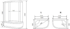 Timo eco TE-0720 R душевая кабина (120*80*218), шт
