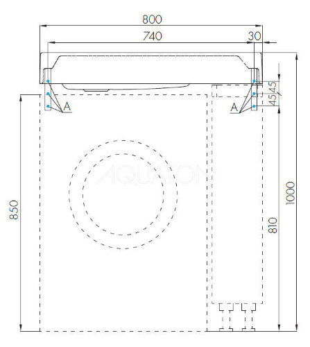 Раковина AQUATON Рейн 80 (1A72113KRW010)