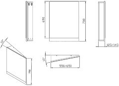 Зеркало Ravak 10° 65 R угловое Темный орех (X000001081)