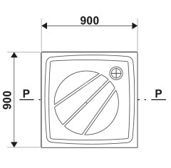 Душевой поддон Ravak PERSEUS PRO-90 цвет белый (XA037701010)