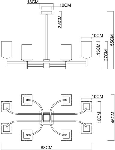 Потолочная люстра Divinare 4504/17 LM-8