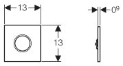 Кнопка смыва Geberit HyTronic Sigma 01 хром, глянцевая/питание от сети (116.021.21.5)