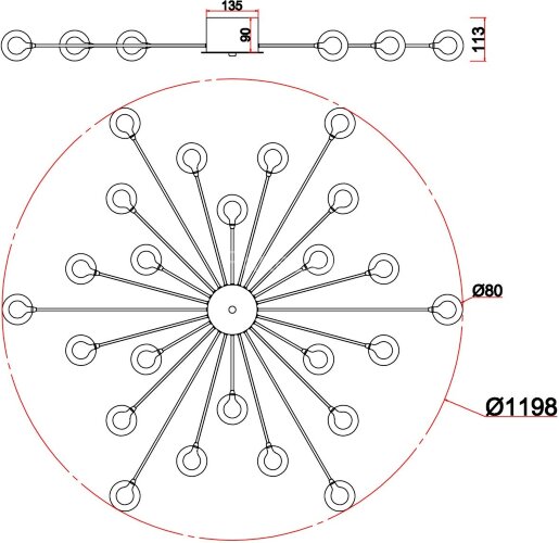 Потолочная люстра Freya FR5242CL-24B1
