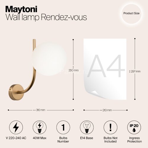 Бра Maytoni MOD109WL-01BS