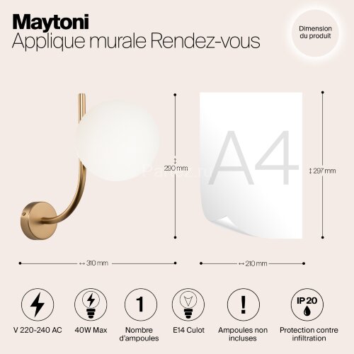 Бра Maytoni MOD109WL-01BS