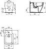 Биде напольное Ideal Standard STRADA II, с крепежом для полностью скрытого монтажа (T296901)