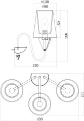 Бра Maytoni MOD078WL-03CH