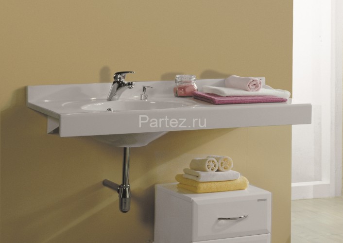 Раковина - столешница AQUATON Отель1200, белая (1A70093NOT01L)