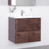 Комплект тумба Итана Roberto 70 (700х453х606) подвесная, с раковиной Adel 70/Adelina 70, акация темн