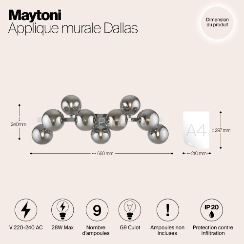 Настенный светильник Maytoni MOD547WL-09CH