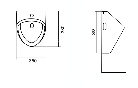 Писсуар Sanita Luxe LONG 35х33х56 белый (LNGSLUR01)